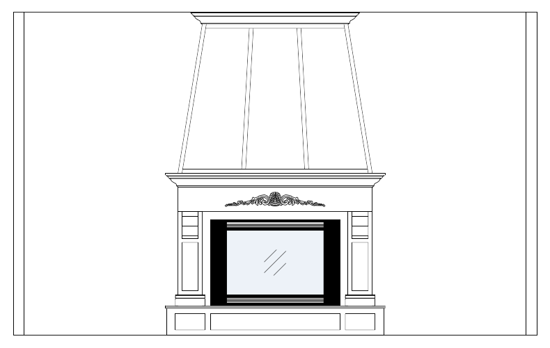 drawings of fireplace