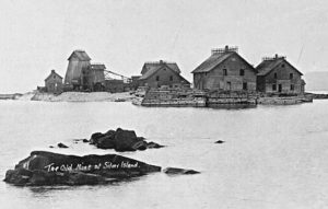 old photo of Silver Islet Ontario near Thunder Bay